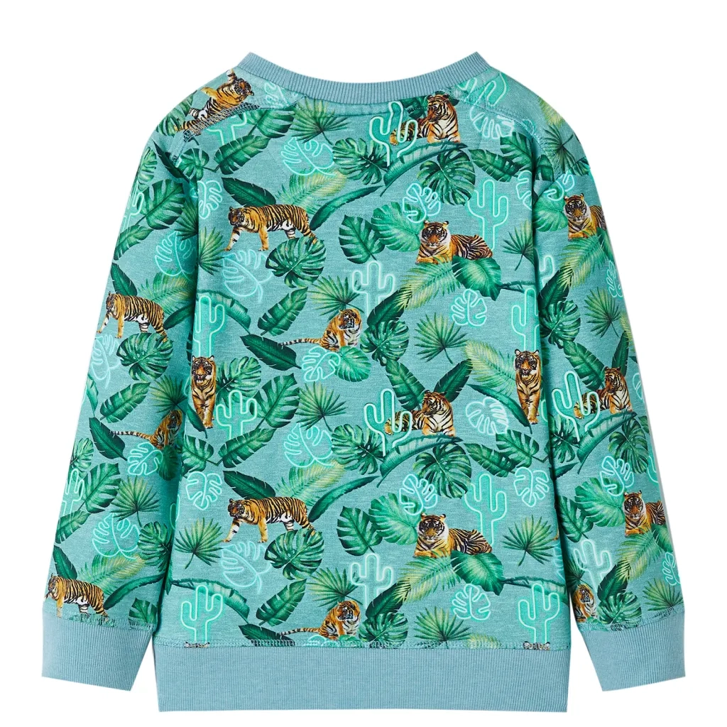 Felpa da Bambino Verde Chiaro M¨¦lange 104