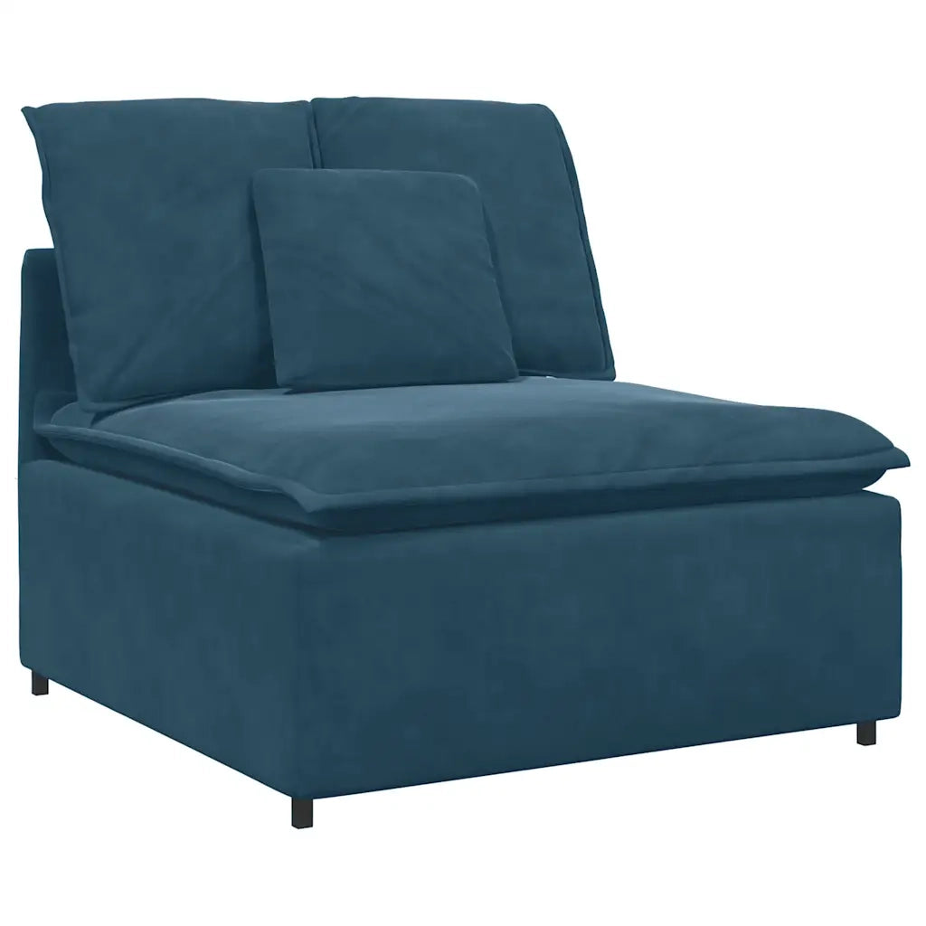 Divano Modulare con Cuscini Blu 3321098