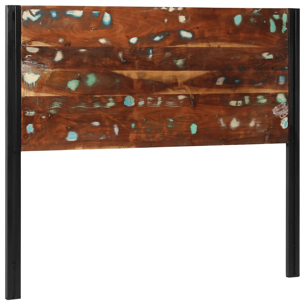 Testiera 120 cm in Legno Massello di Recupero e Ferro 4017547