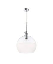 Lampada a sospensione industriale cromata sfera E27 VIX