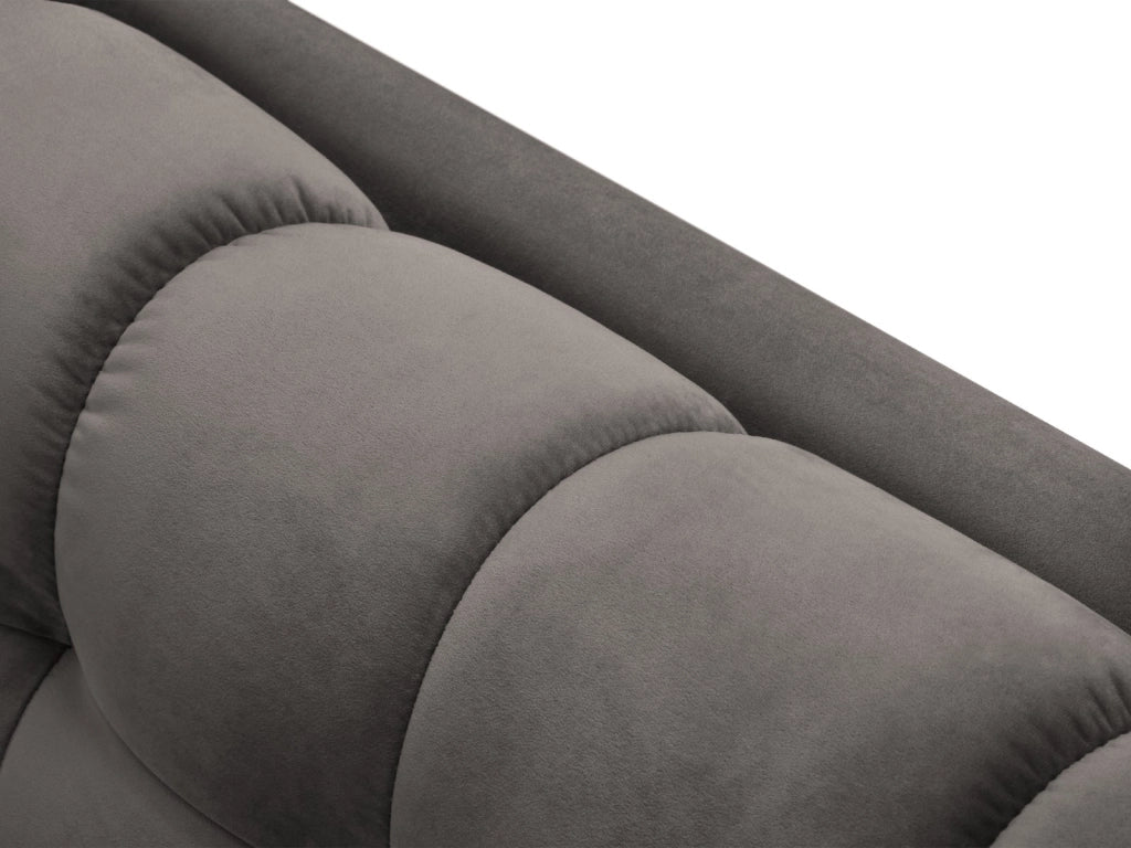 Cosmopolitan Design - Divano "Bali" 3 posti in velluto grigio chiaro 