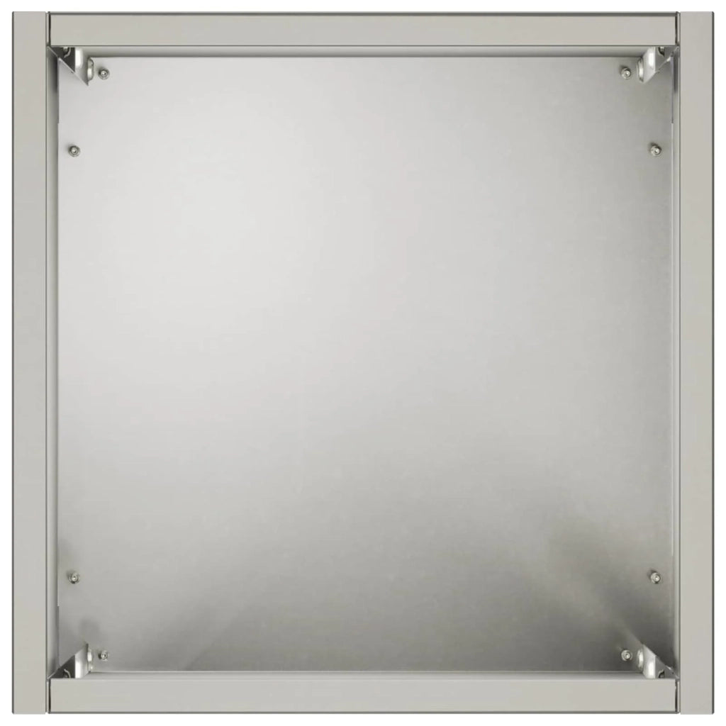 Vaso da giardino Argento 20 x 20 x 50 cm Acciaio Inox 8005310