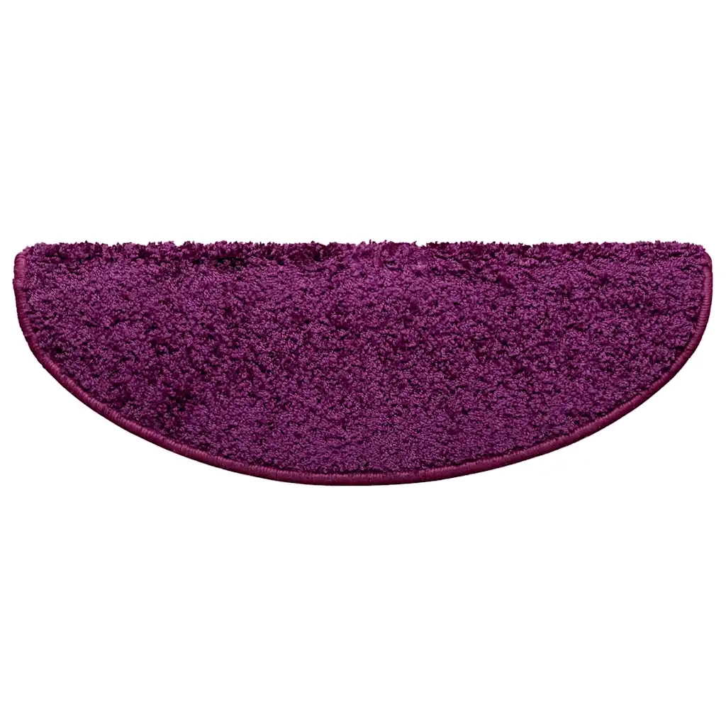 Tappetini per scale 30 pz 65x21x4 cm Viola Semicircolari Grandi