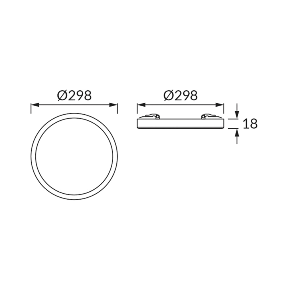 Plafoniera LED tonda Struhm Olga 24W Ø30 nera 3CCT