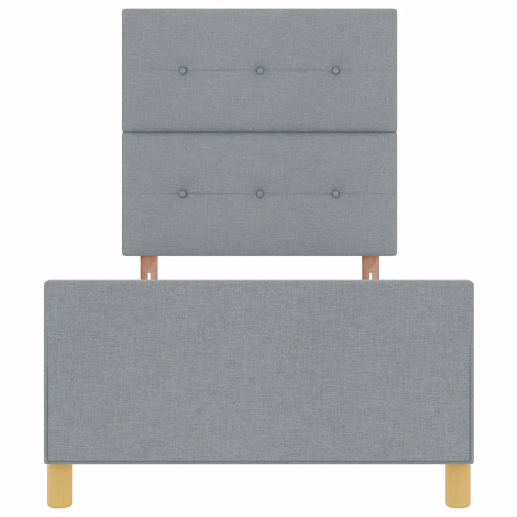 Struttura del letto-Giroletto Grigio chiaro 90 x 200 cm Tessuto 492772