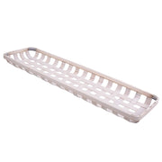 Vassoio in bambù bianco 75x21x5h