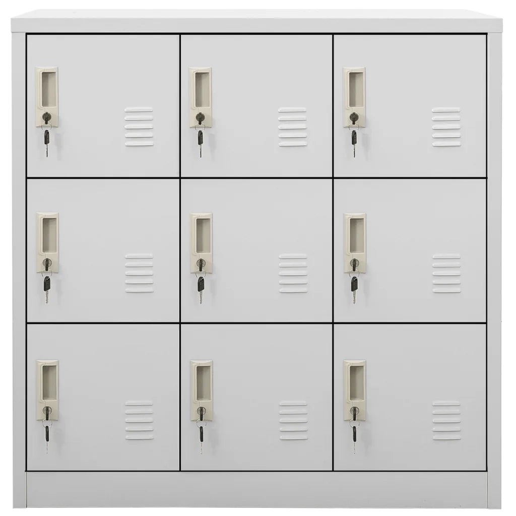 Armadietto con Chiave Grigio Chiaro 90x45x92,5 cm in Acciaio 336440