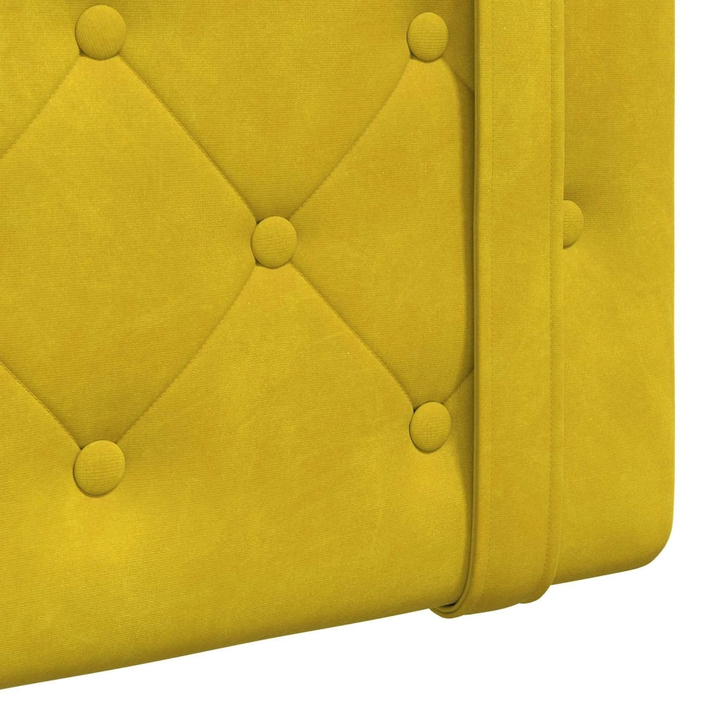 Testiera | Testata sospesa Con luce LED Giallo Velluto