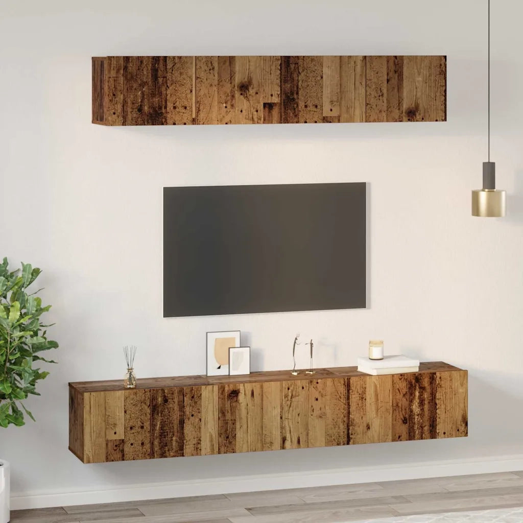 Set mobile TV 5 pcs Legno vecchio Legno multistrato 3393213