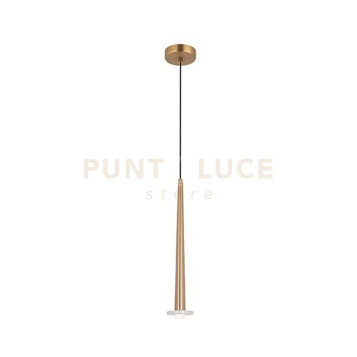 LAMPADARIO A SOSPENSIONE ORO OPACO E ANELLO IN MARMO