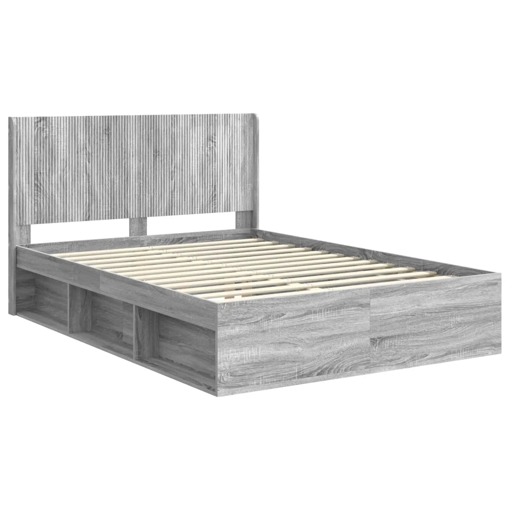 Letto da camera | Struttura del letto con stoccaggio e testata 3 pcs