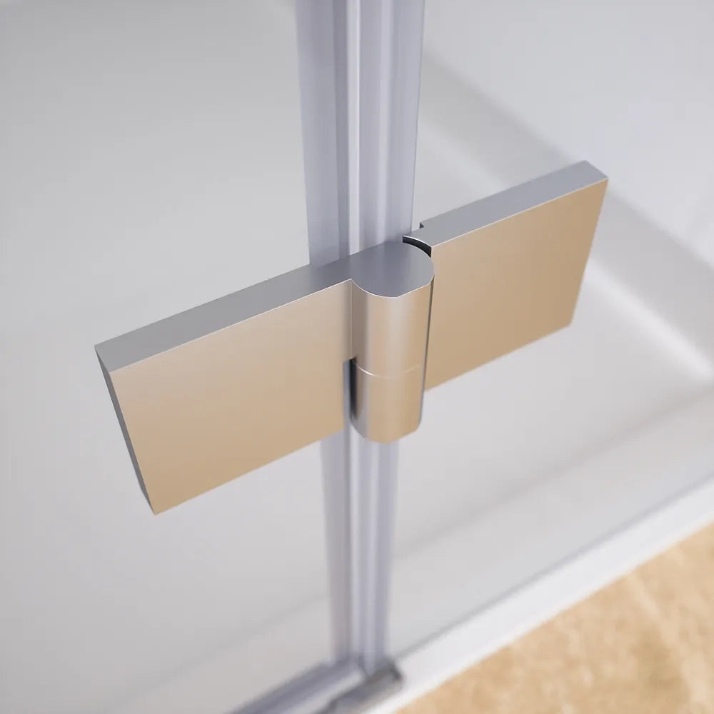 Porta doccia 70cm apertura a battente lato destro con cerniere, profili cromati e vetro da 8mm trasparente h195 | Fiji