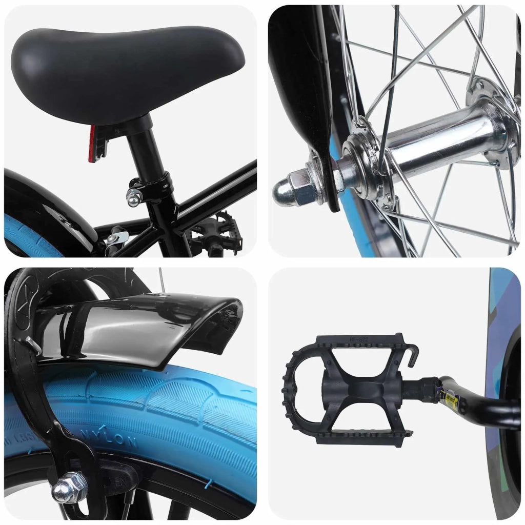 Bicicletta per Bambini | Bici per bambini 16 Pollici per bambini di 4-6 anni Nero