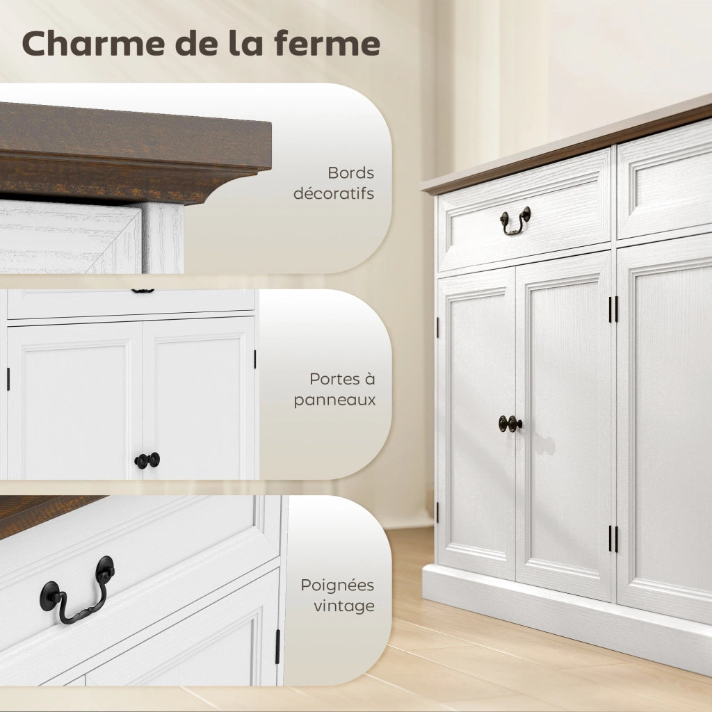 Armadio ¨C Minimal ¨C bianco marrone 140x40x85