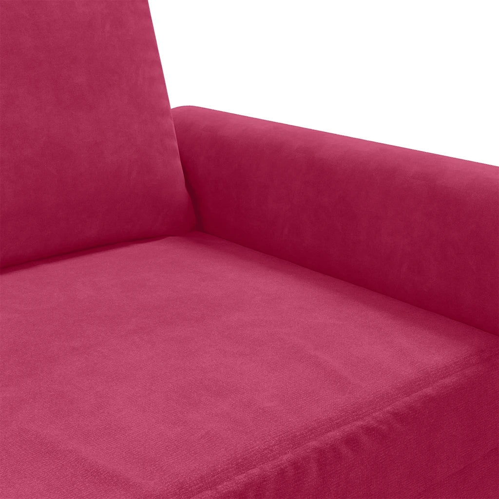 Divano a 2 Posti-Sofa 2 Posti Rosso Vino 140 cm in Velluto 927668