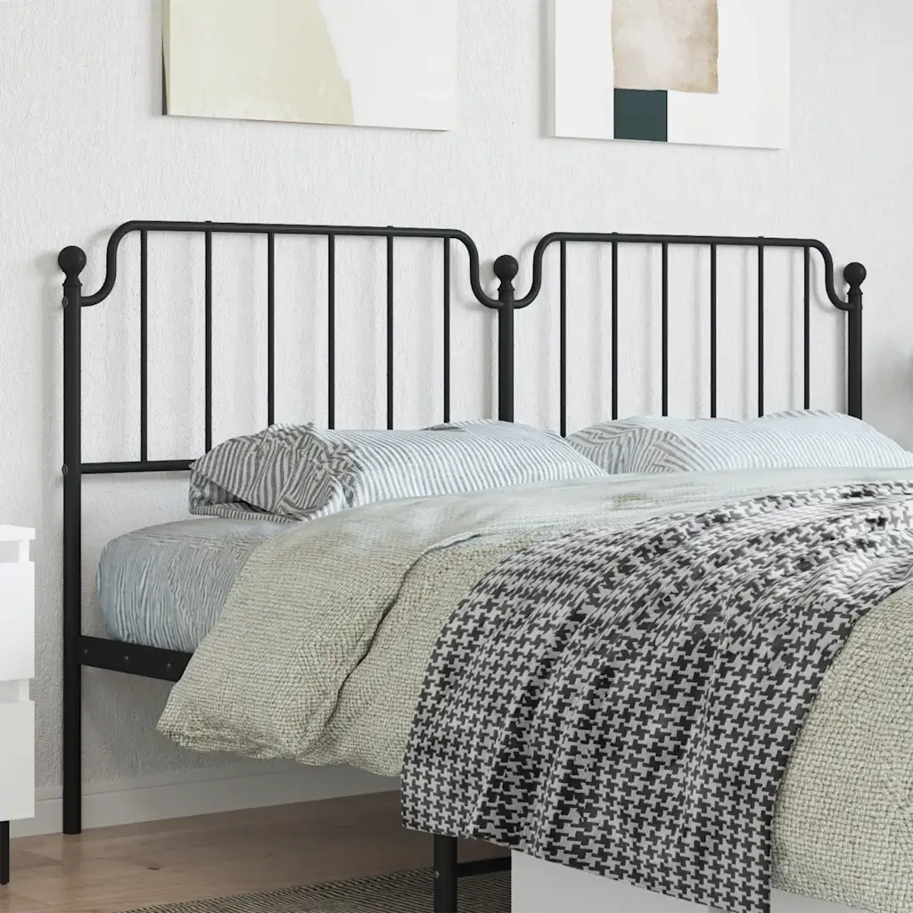 Testiera di Ricambio in Metallo Nero 180 cm 373923
