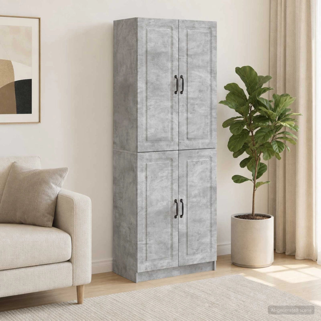 Set di armadi 2 pz Grigio Cemento Legno ingegnerizzato 3416946