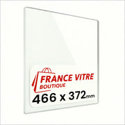 466 x 372 x 4 mm - Vetro per stufa a legna - vetro camino di ricambio - vetro per caminetto resistente al fuoco - France Vitre