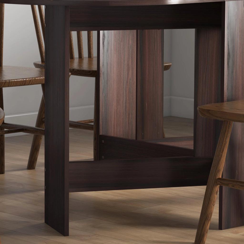 Tavolo Pieghevole con Ribalte Ovale ¨C Minimal ¨C Legno, Marrone