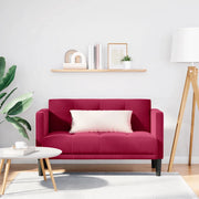 Divano Divanetto-Sofa Rosso Vino 111 cm in Velluto