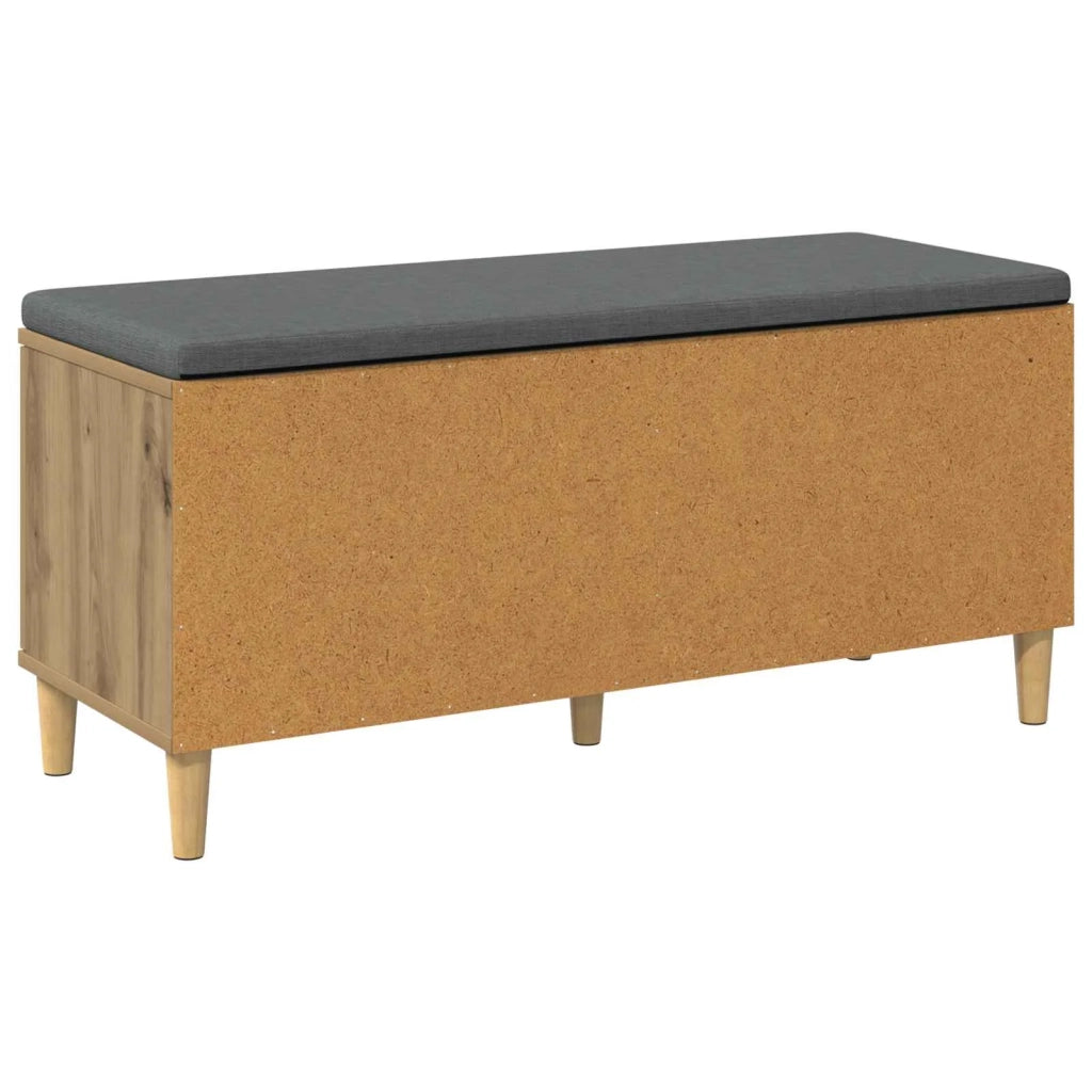 Panca per ingresso con porta-Sgabello-Panca da Corridoio Rovere artigianale 60 x 38 x 46 cm 323193