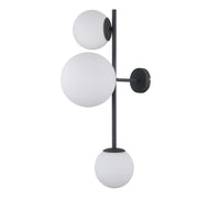 Applique Italux Vailante moderna nera 3 luci E14/E27