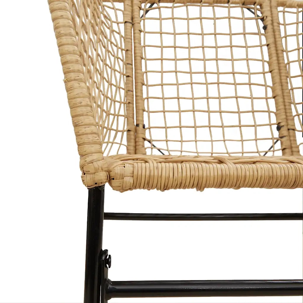 Set da Pranzo da Giardino 5pz Polyrattan Vetro 3334592