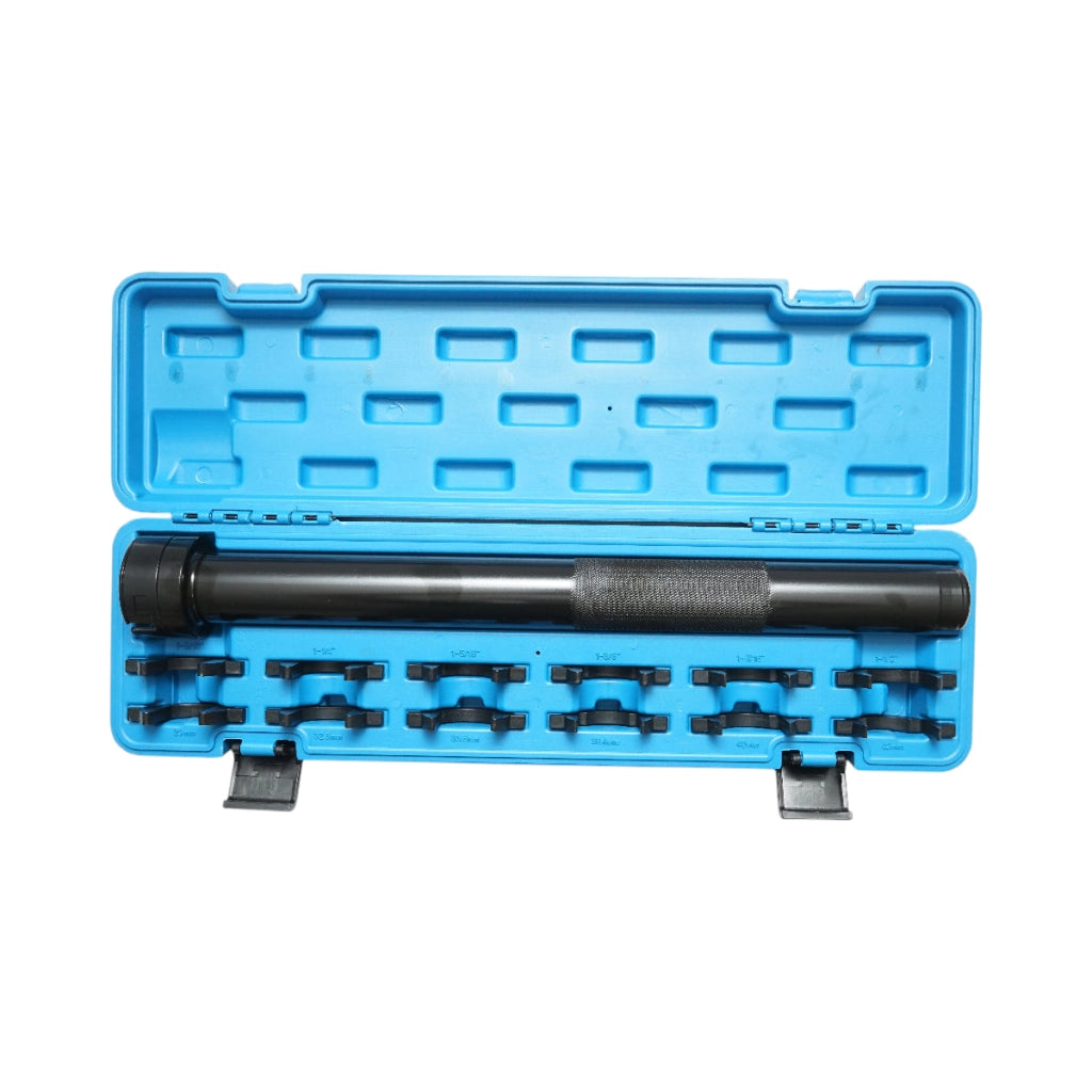 Kit di montaggio e smontaggio barra sterzo 29-42mm 13 pezzi Breckner Germany