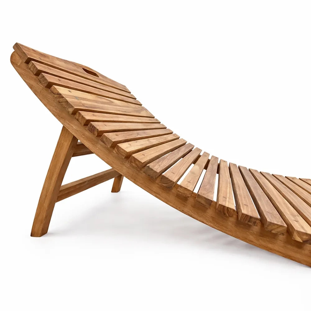 Lettino Prendisole Pieghevole in Legno Teak - Paraiso