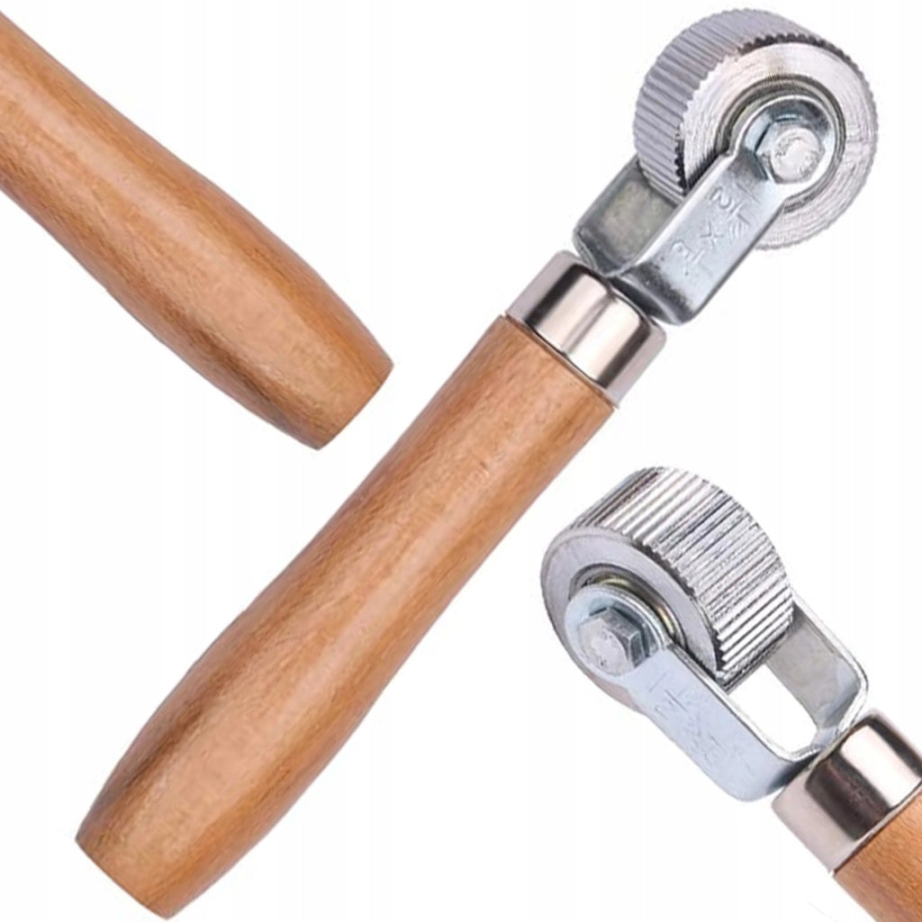 Rullo in Legno con Cuscinetto – Larghezza 20mm | Manico Ergonomico | Per Riparazione Camere d'Aria e Pneumatici