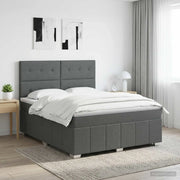 Letto box spring con materasso Grigio Scuro 140 x 200 cm 3454156