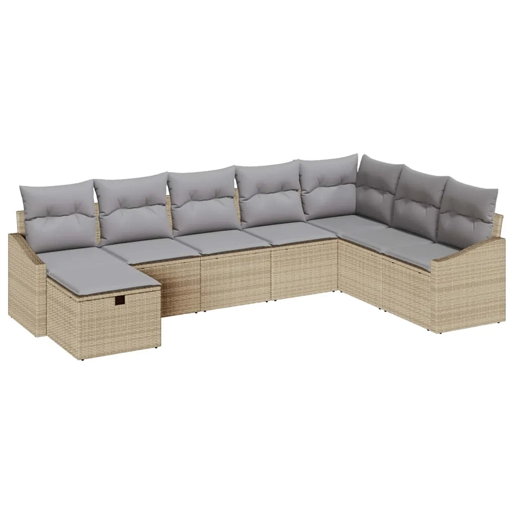 Set di divani con cuscino 9 pcs polyrattan