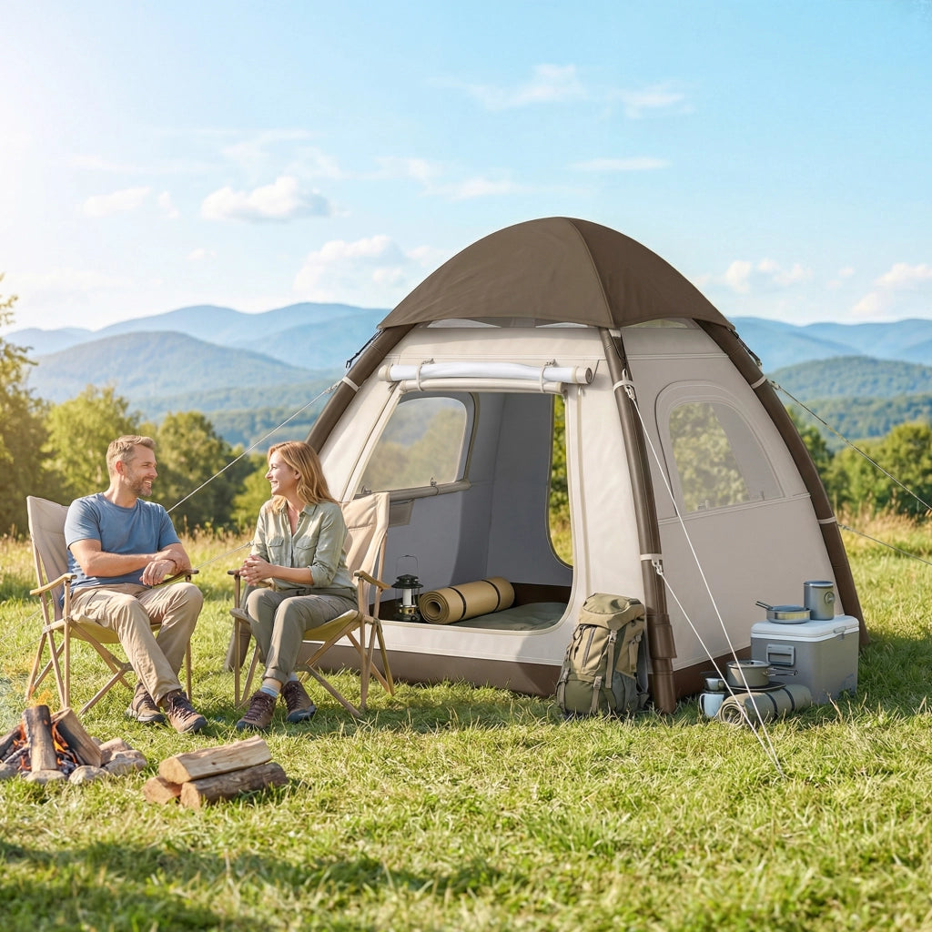 Tenda gonfiabile 3 persone ¨C Minimal ¨C Verde, mesh, con pompa
