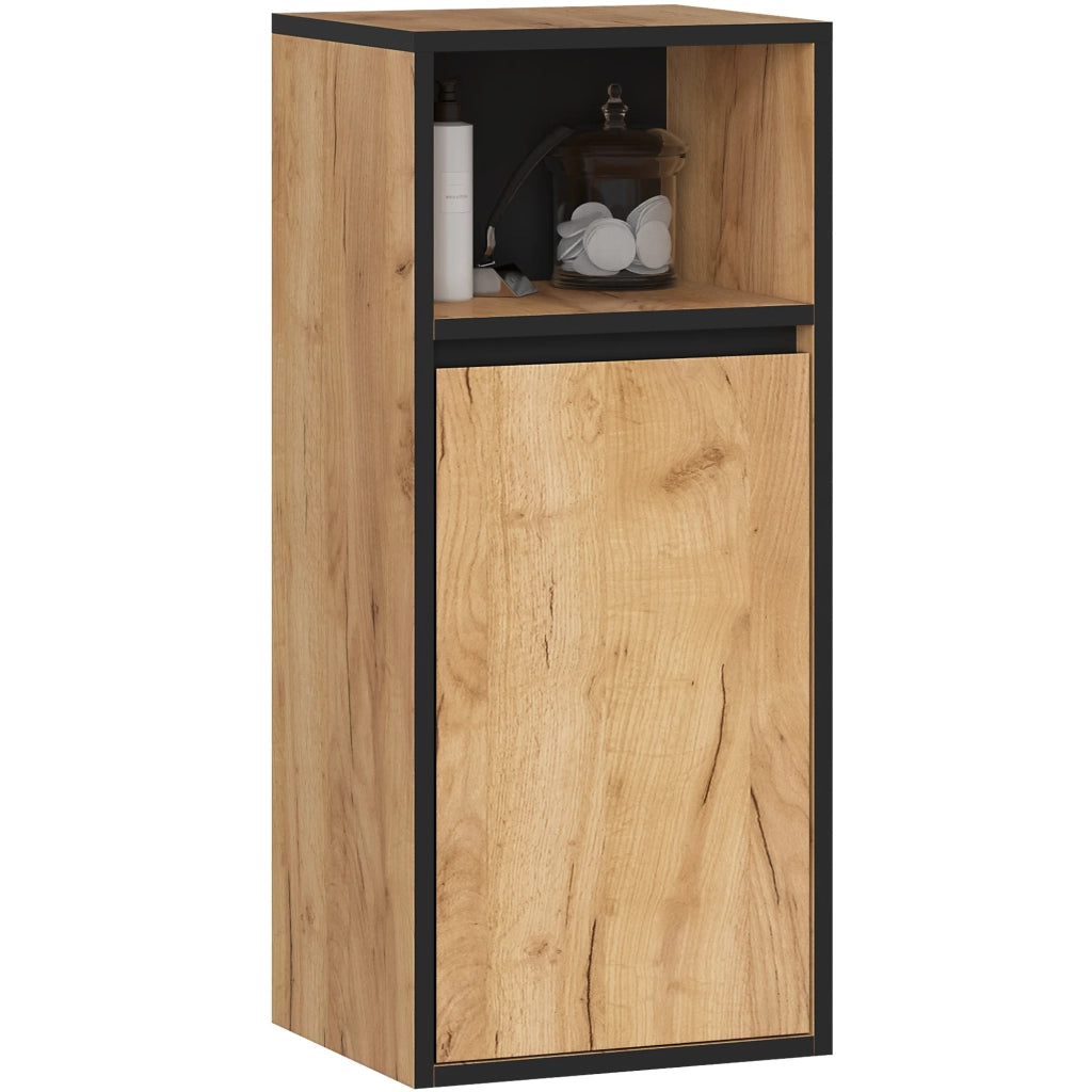 Mobile bagno sospeso VAMI Rovere Craft, Nero 35 cm 1 anta 35x30x80 cm