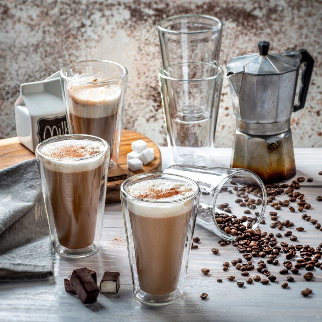 KADAX 2x Grandi Bicchieri termici a doppia parete per caffè, tè e latte 470ml