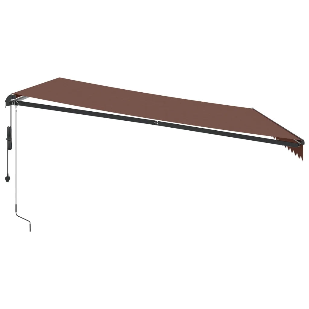 Tenda da Sole Retrattile Automatica con LED Marrone 450x350 cm 3215410