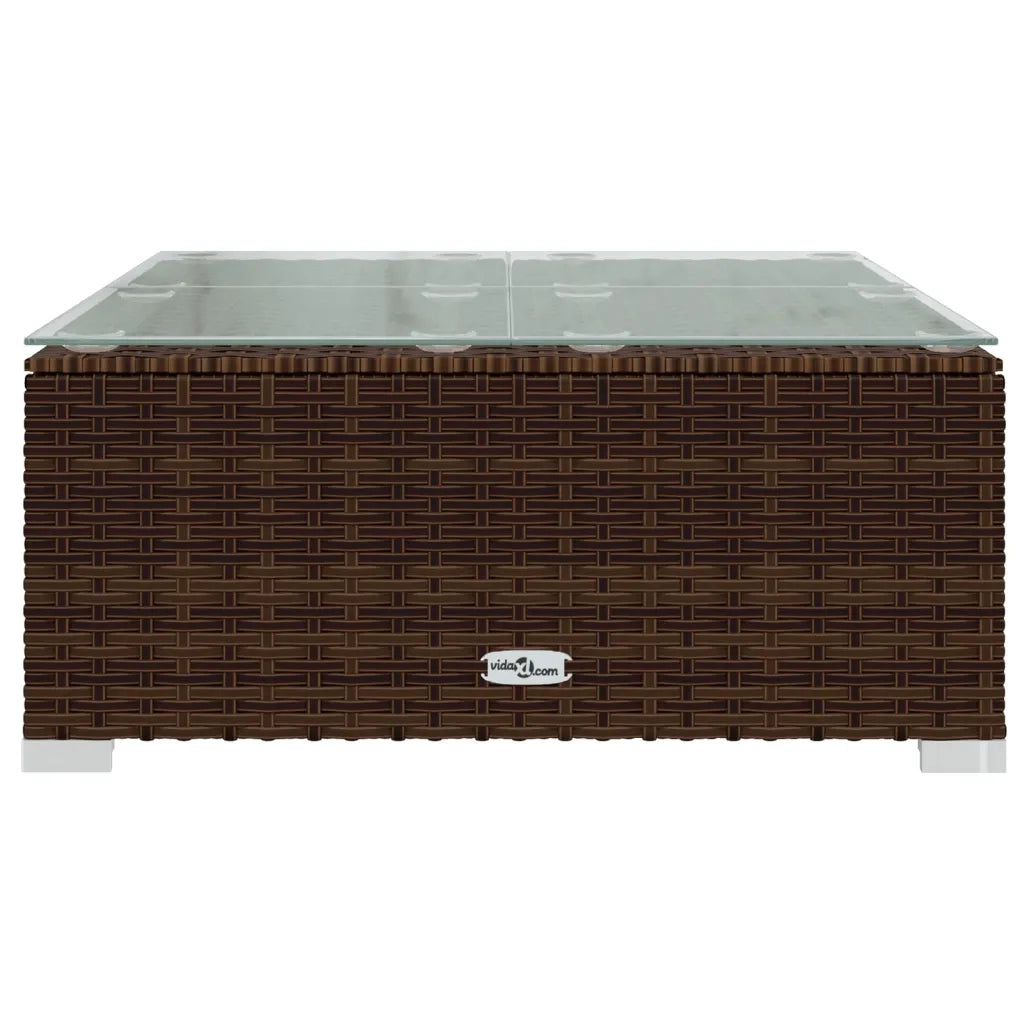 Set Divani da Giardino 6 pz con Cuscini in Polyrattan Marrone 3101451
