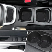 Antislipmatte compatibile con Vitara 2016-2023 2024, mattoncini antislip per porte interne, bicchieri, braccioli, tappeti in gomma, tappeto antislip per porte (nero)