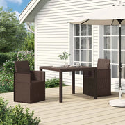 Sedie da pranzo da giardino 2 pcs Marrone PP 899962