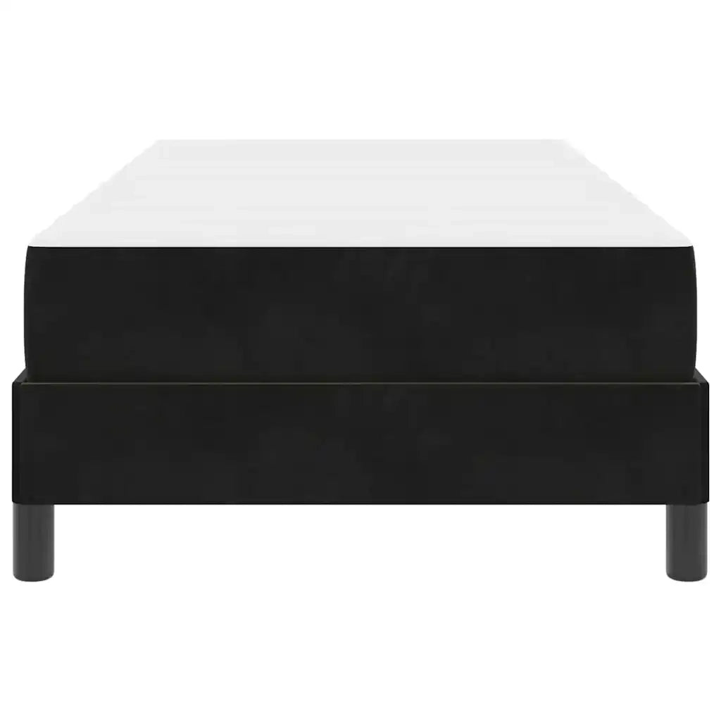 Letto a molle con materasso Nero 100 x 200 cm Tessuto