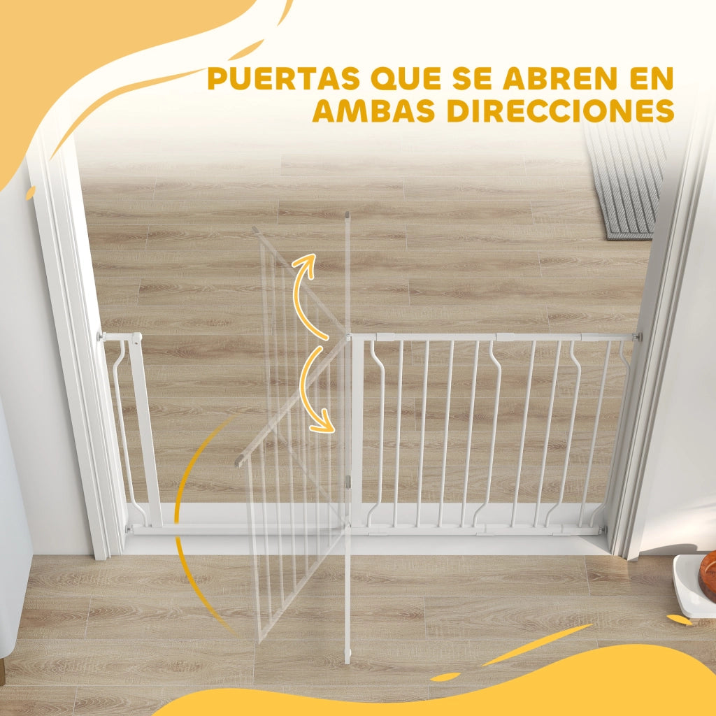 Cancello per Cani Estensibile ¨C Minimal ¨C Bianco 75-145 cm
