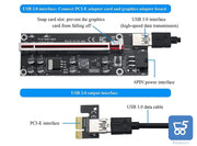 Scheda Riser V009S-PLUS PCIE 1X TO 16X per Bitcoin Ethereum Mining