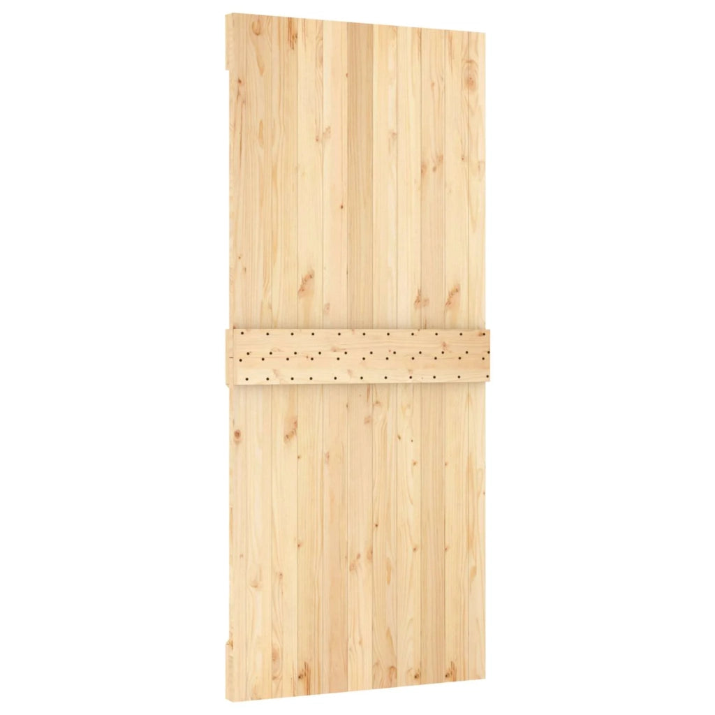 Porta scorrevole Naturale e Nero 90 x 210 cm 3444926