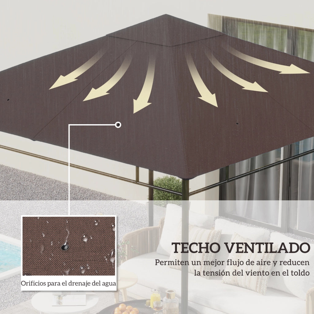 Copertura per gazebo ¨C Minimal ¨C 300x300 cm marrone