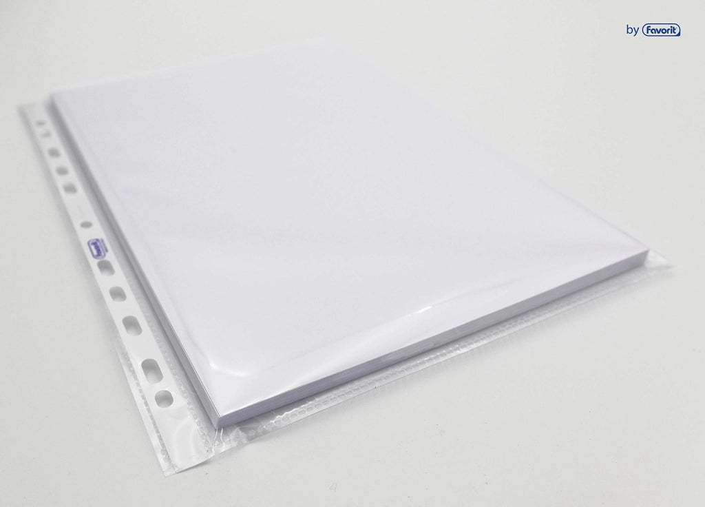 BUSTA FORATA UNIVERSALE LUCIDA A4 - 22 x 30 cm - BricoGo
