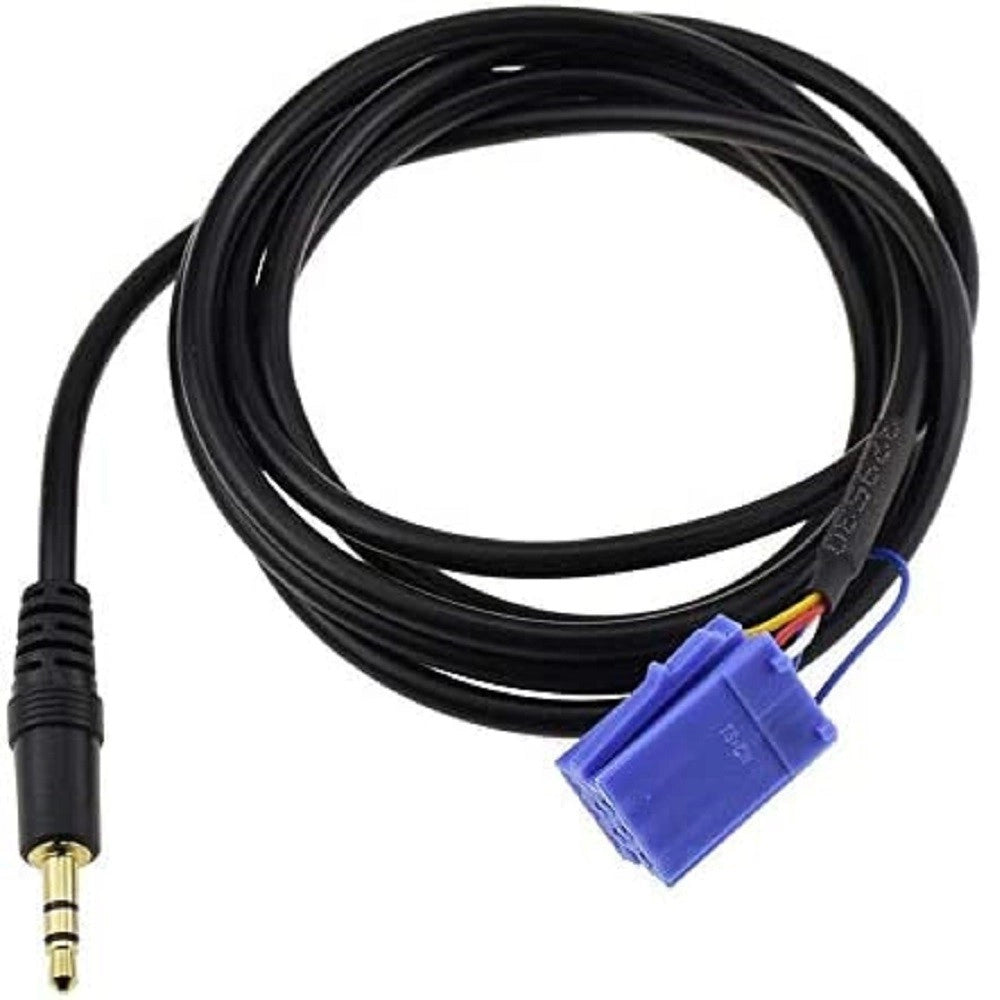 Trade Shop - Cavo Aux Per Auto Fiat 500 Evo Alfa Lancia Autoradio Mini Iso Jack Maschio 3.5mm -