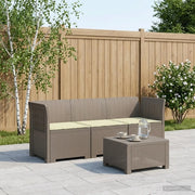 Divano da esterno-Divano da Giardino 3 posti con cuscini in look rattan PP 386548