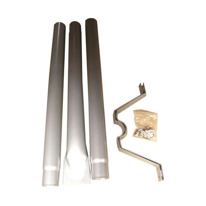 Sicuro 05688 Palo Cassette Lettere America in Metallo Diametro 37 mm Altezza 138 cm Composto da 3 Pezzi con Staffe colore Grigio