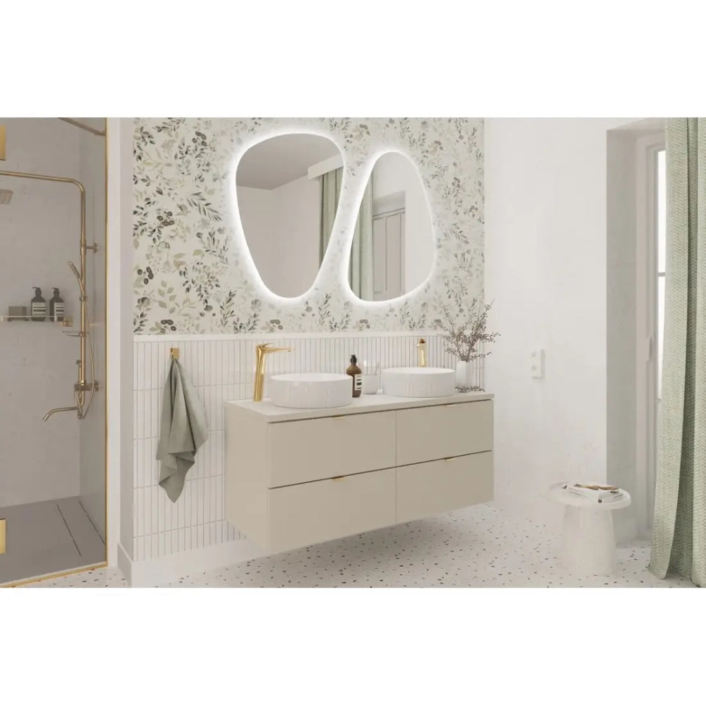 Set da bagno BELLA: mobile sottolavabo 120cm + piano per lavabo