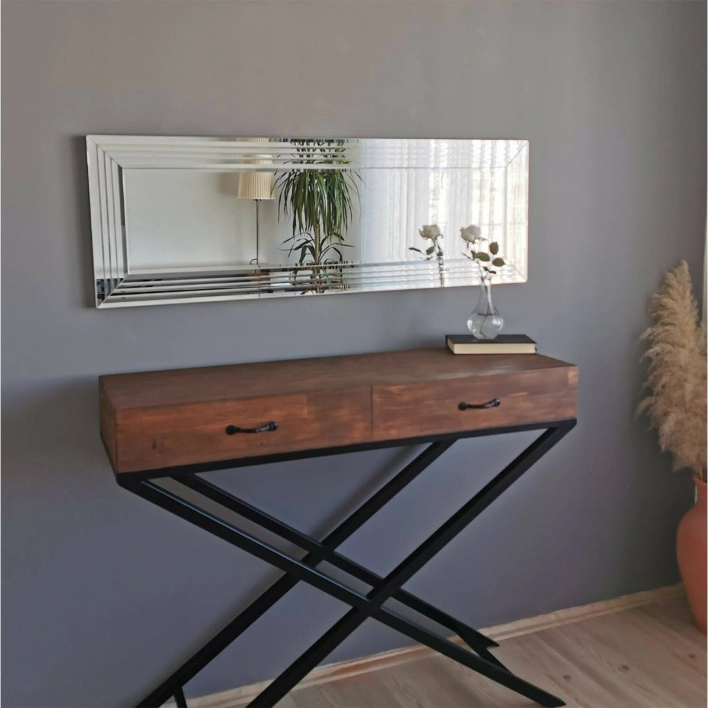 Nanto, Specchio Forma Rettangolare, 2.2x40h cm Argento